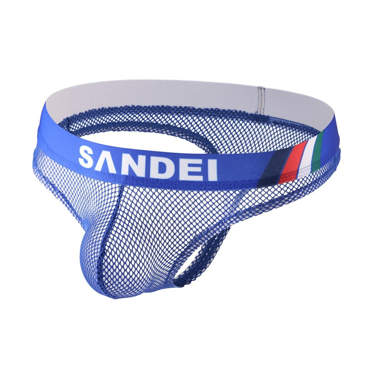 Men's foreign trade underwear hollow sexy men's mesh wide belt thong