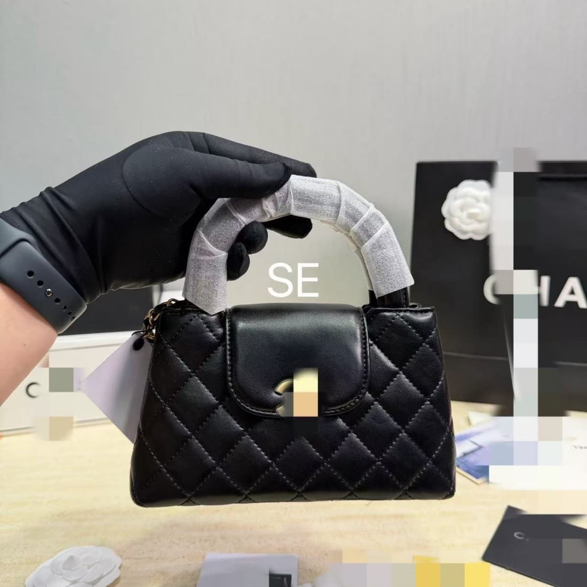 2025 New Cross-border Mini Kelly Bag in Chanel-style, Genuine Leather Quilted Shoulder Bag, Versatile Crossbody Bag