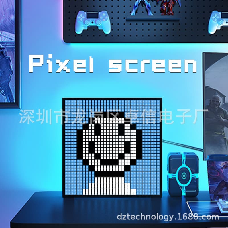 Cross-Border DIY Creative Splicing Pixel Screen, Smart Indoor Wall-Mounted Ambient Light LED Splicing Display, Educational Toy