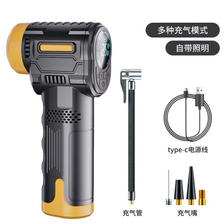 Car air pump, car tire air pump, electric air pump with tire pressure measurement, bicycle, car, portable