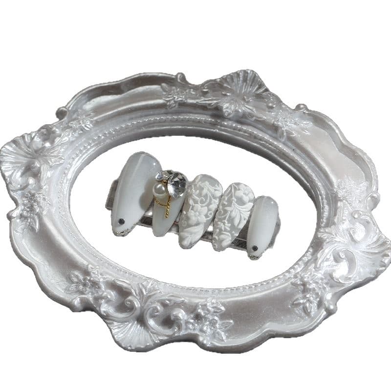 Photo Frame Prop Ins Retro European Style Nail Display Photography Prop Handheld Staging Background Tool