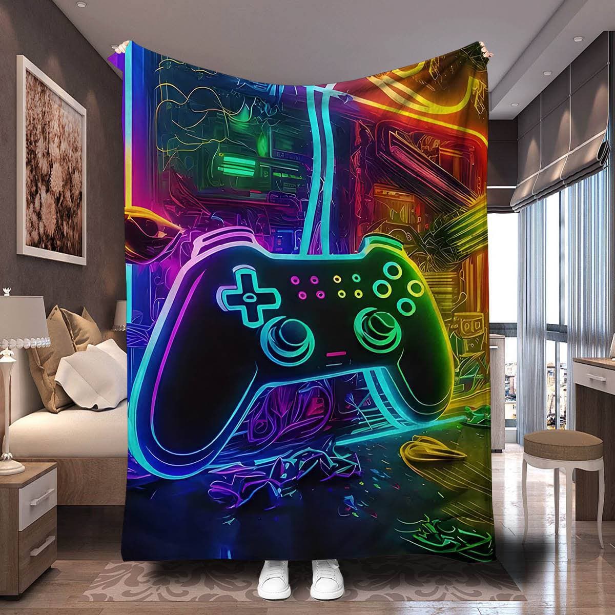Cross-border Comfortable Game Controller Flannel Blanket Four Seasons Gamer Soft Warm Gift Wholesale Foreign Trade Blanket