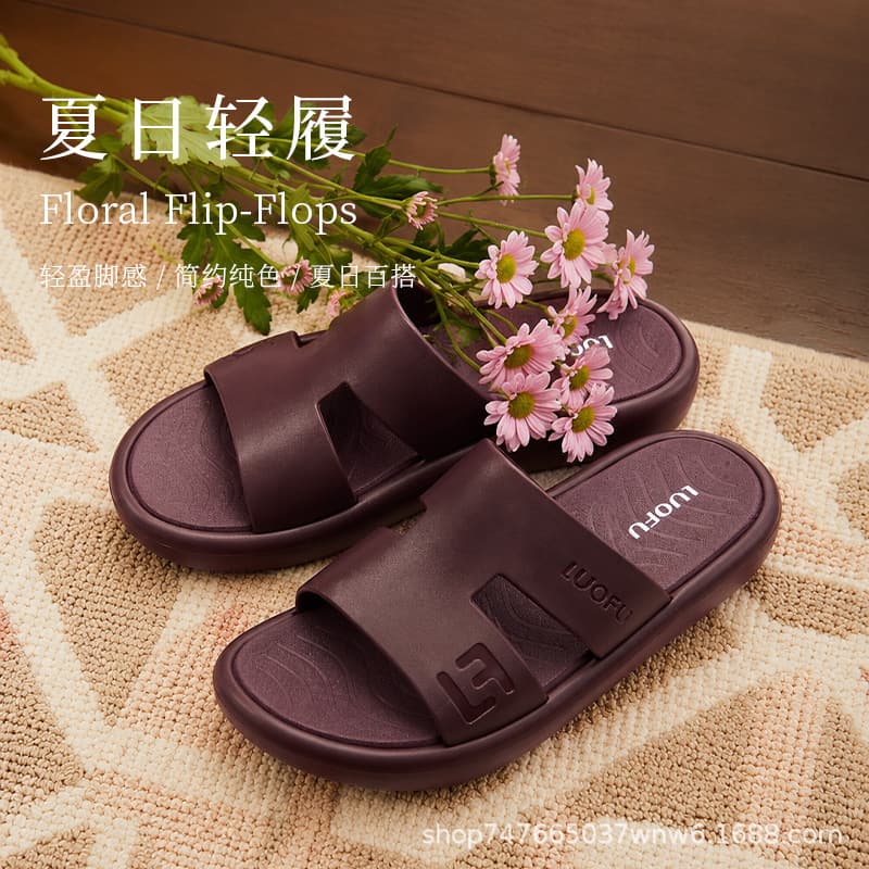 Luofu LUOFU 2026 Summer Women's Anti-Slip Breathable Casual Thick-Soled Fashion Comfort Slide Sandals