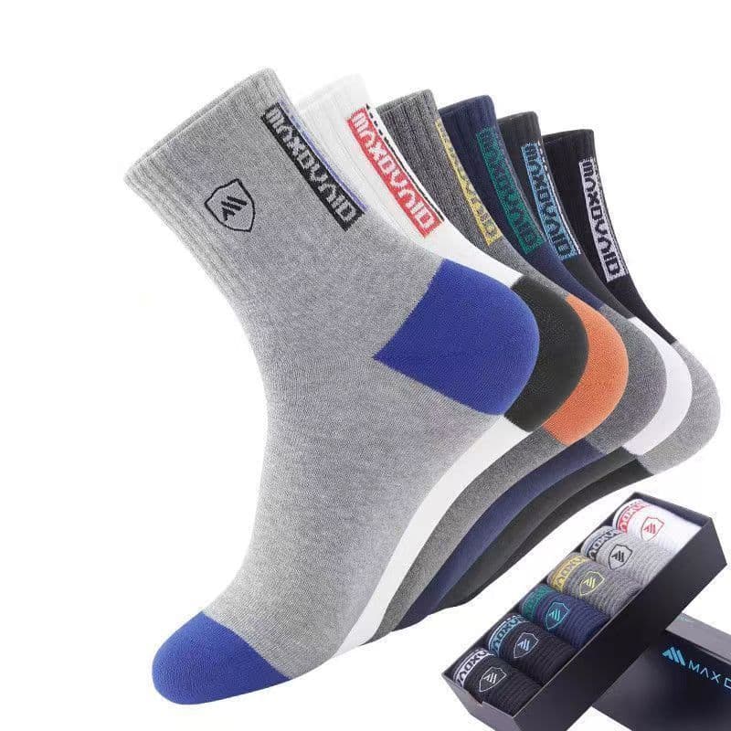 [Zhuji Socks] Winter Socks Men's Mid-Length Socks Trendy Versatile Basketball Sports Deodorant Men's Socks