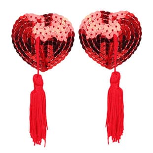 Lingerie Accessories Heart-shaped Silicone Bra Tassel Sequin Chest Stickers Wholesale 5032