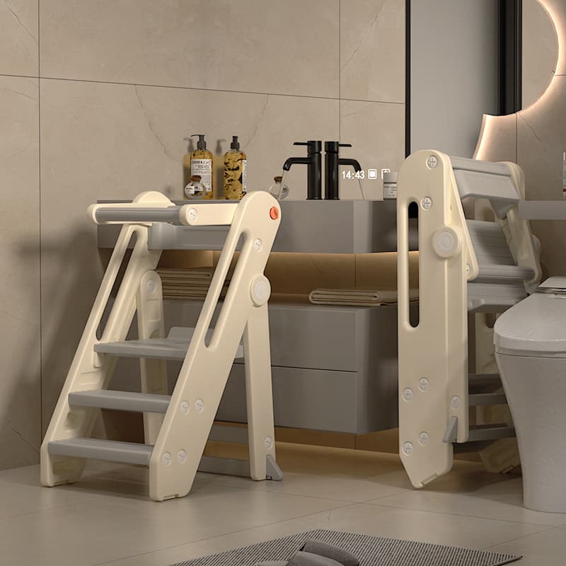 [Montessori Learning Tower Baby Washing Table Step Stool Folding Children's Climbing Foot Stool Baby Washing Stairs]