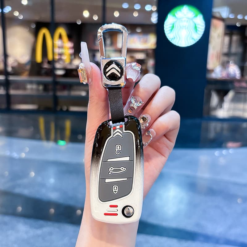 Dongfeng Citroen C5 Key Set C4L Rear Modified Key DS4S Luminous Bag 5LS Buckle DS6 Metal Case C3