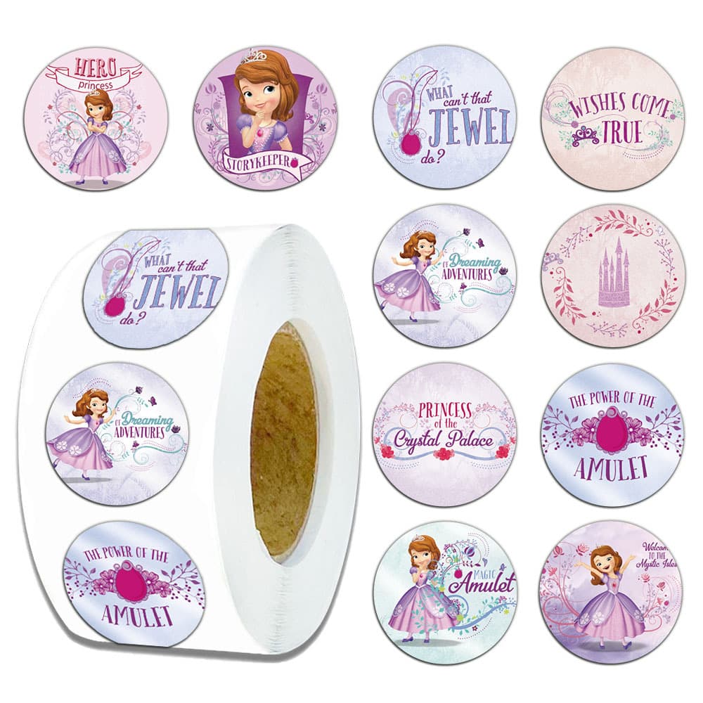 500 sheets/roll Sophia roll stickers cross-border hot-selling tape hand account material decorative envelope seal stickers