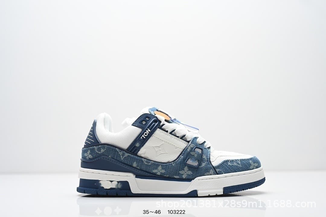 Luxury Putian Cross-border Donkey Brand Strainer Trendy Casual Skate Shoes Chunky Outdoor Sports Shoes Denim Blue