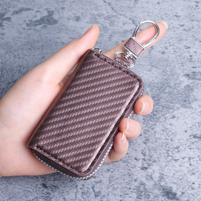 Factory Direct Cross-border Korean Style Car Key Case Universal Fit Men and Women Key Organizer Leather Cover Mini Key Case