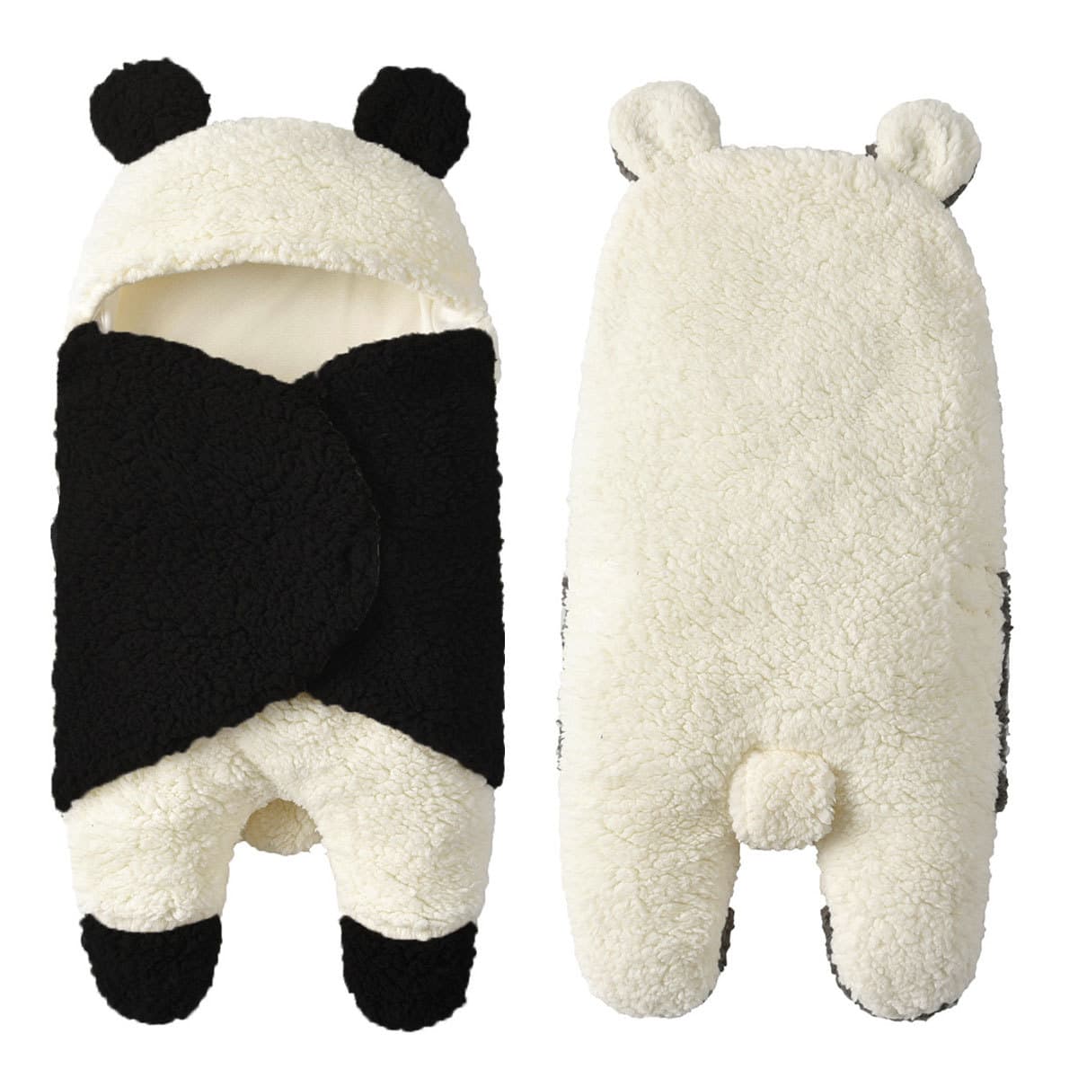 Infant cartoon lamb's wool carrying blanket, plush swaddle, ultra-soft baby blanket, new style for toddlers in autumn and winter.