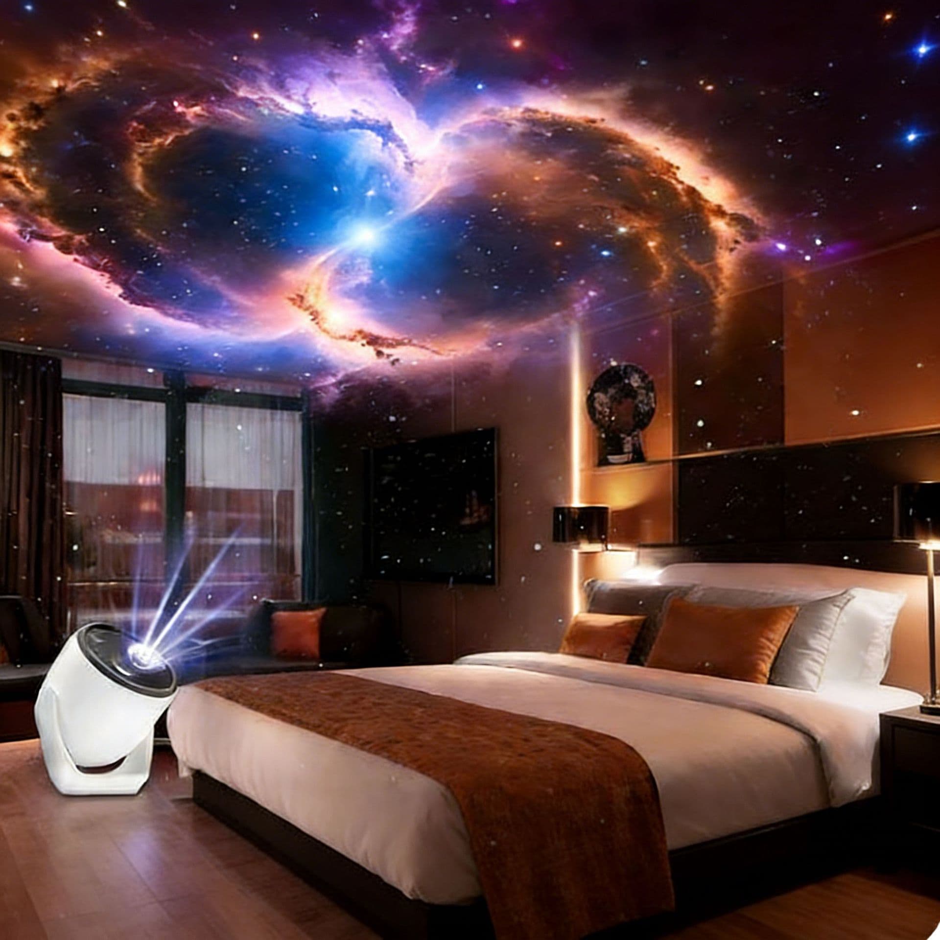 Cross-border supply of dynamic starlight projector, bedroom bedside ceiling ambient light, creative ornaments, starry sky night light