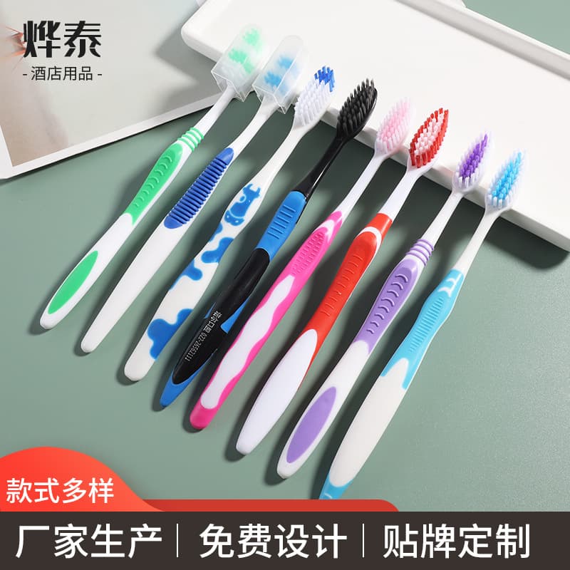 Airline travel and home hospitality soft-bristle toothbrushes with protective covers, manufacturer wholesale