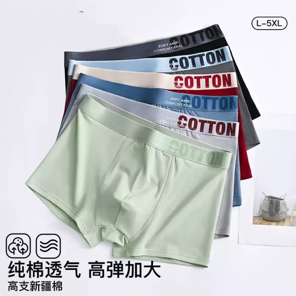 Men's Underwear New Style Pure Cotton Large Size Loose Boxer Briefs Comfortable Breathable Youth Boxer Briefs Wholesale