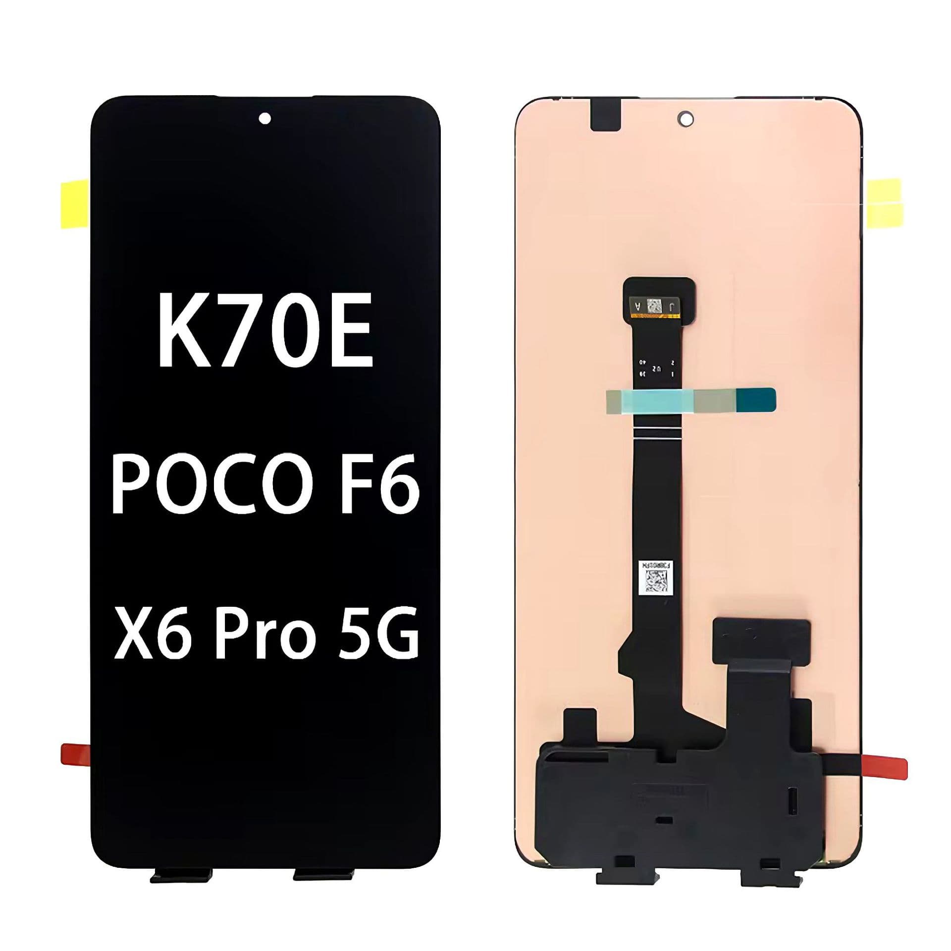 Compatible with Redmi K70E/Turbo3 Screen Assembly, Xiaomi POCO X6 Pro/POCO F6 Display