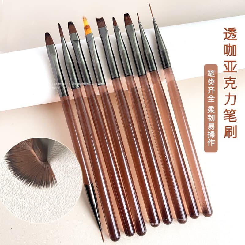 Manicure pen, brush, wire sweep pen, double-head construction pen, phototherapy, color painting, smudged gradient pen set, tool wholesale