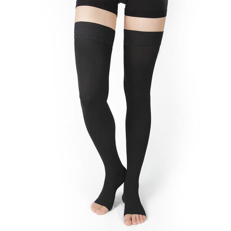 Long Hospital Medical Compression Stockings Varicose Vein Elastic Socks Large Size Anti-Embolism Thigh High Care Socks Thigh High In Stock