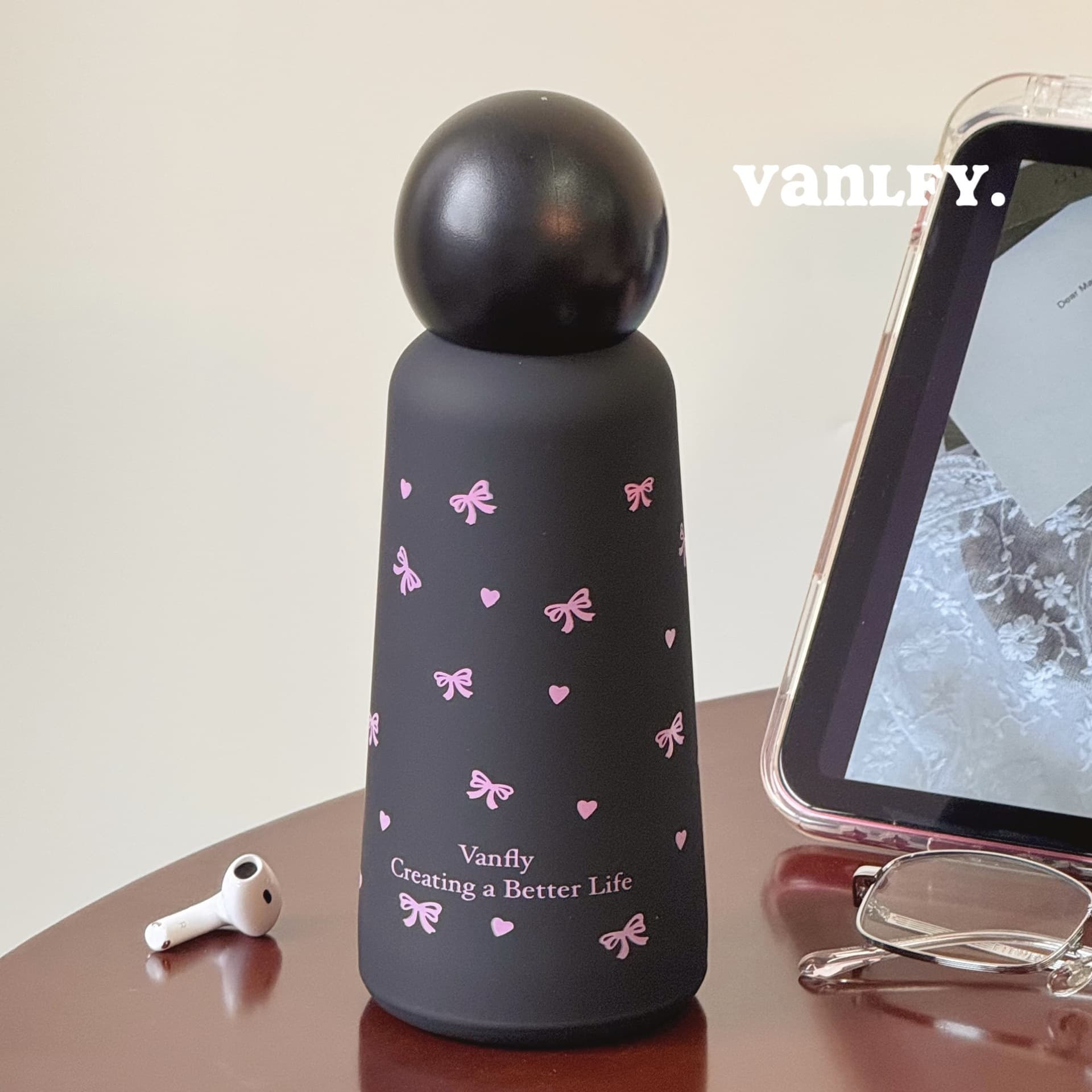 New Ins High-Fashion Water Bottle 316 Stainless Steel Portable Round Ball Cup Creative Cute Sports Water Bottle