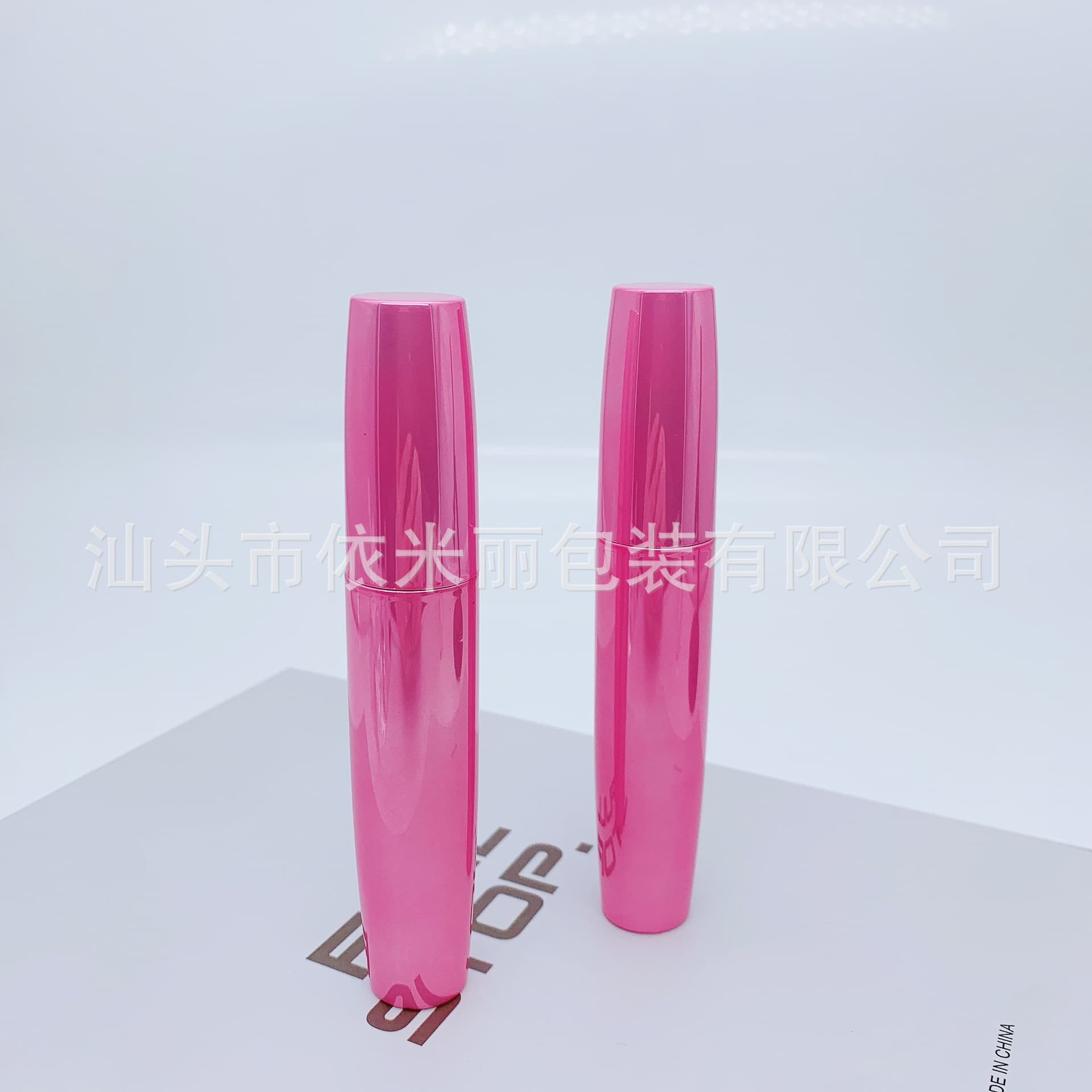 New Round Mascara Tube Double Bottle Mascara Container Cosmetic Packaging Custom Logo
