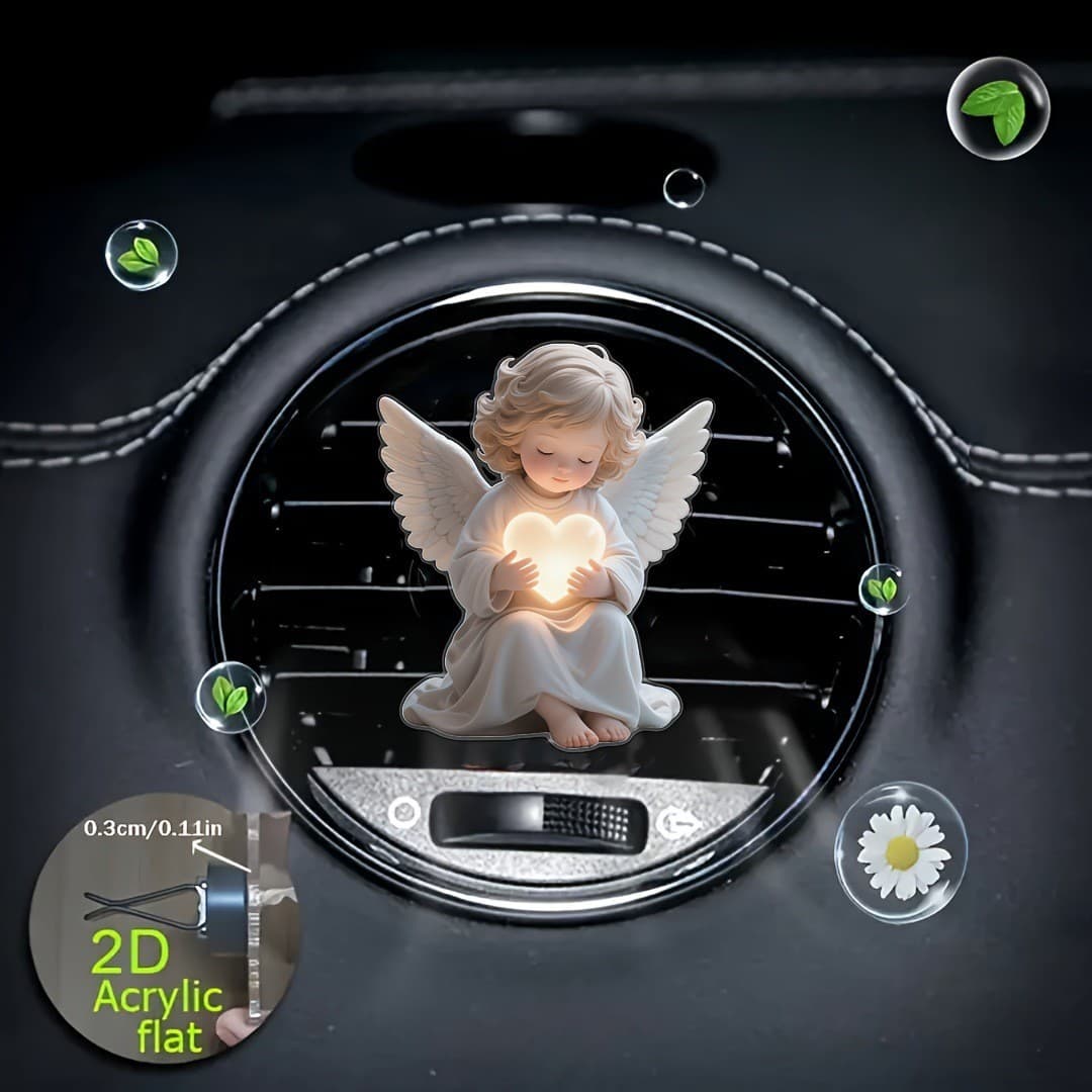 2D Acrylic Car Vent Clip Decorative Fashion Interior Accessory Fragrance Diffuser Holiday Gift Cross-Border