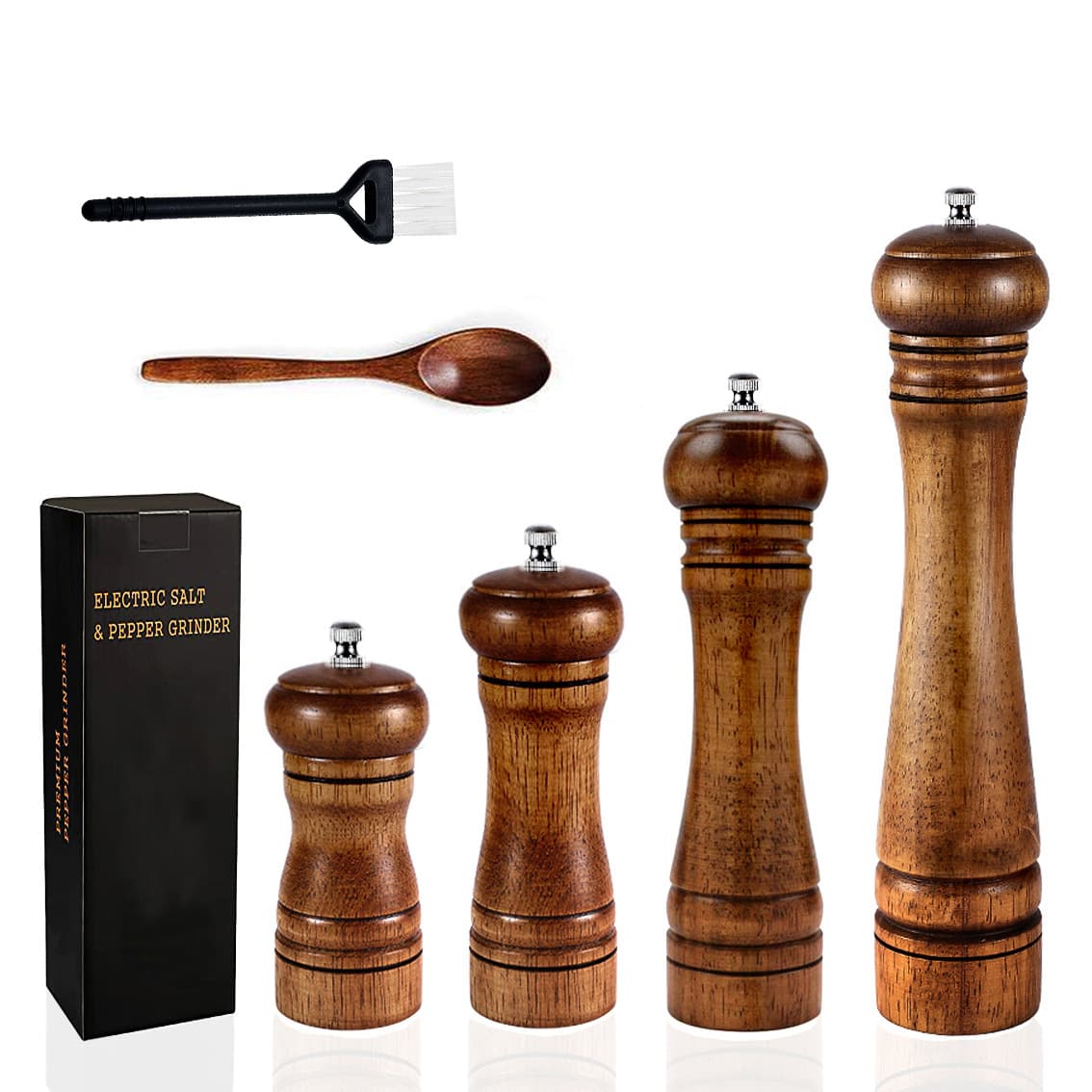 Seasoning Bottle Pepper Mill Spice Mill Wooden Kitchen Pepper Grinder Manual Pepper Mill Pepper Grinder
