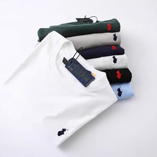 Pure Cotton Pony Logo Round Neck T-shirt, Men's Summer Polo Embroidered Casual T-shirt, Cross-border Drop Shipping, Ralph Lauren T-shirt, Quick Dry