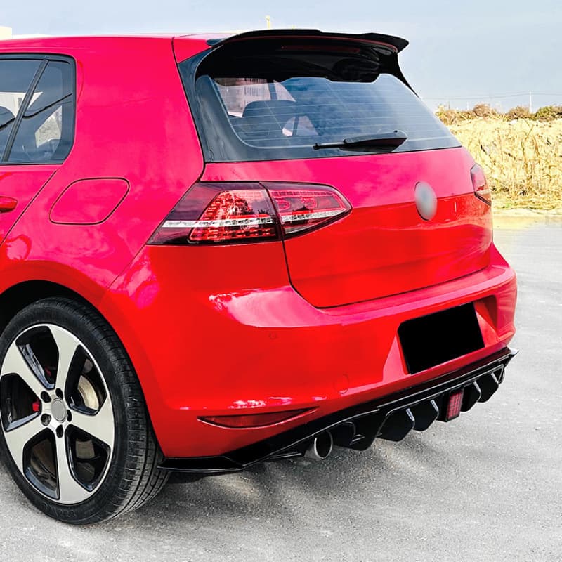 For Volkswagen Golf MK7 Standard/GTI/GTD with LED Rear Lip Diffuser Spoiler Modification