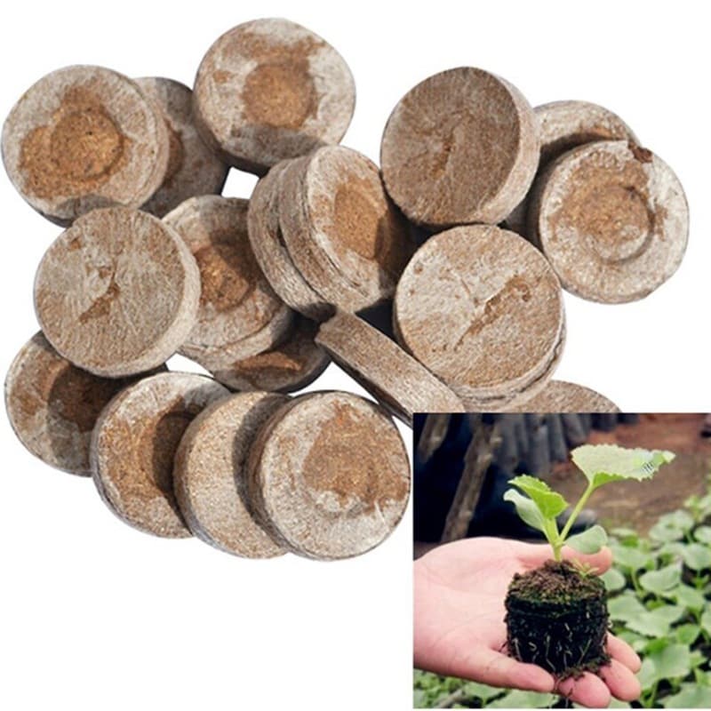 3cm Diameter Seedling Soil Block Compressed Nutrient Block for Sowing Seeds Compressed Soil for Transplanting Seedlings Gardening Supplies