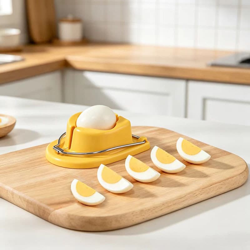 Egg-cutting artifact multi-functional stainless steel household egg-preserved egg slicer cut in half