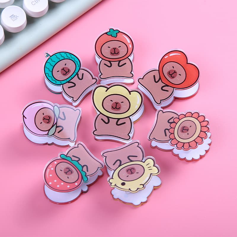 Original Internet-famous Capybara-themed PP Clip, Cute Cartoon Stationery for Notes, File Organization, and Snack Sealing