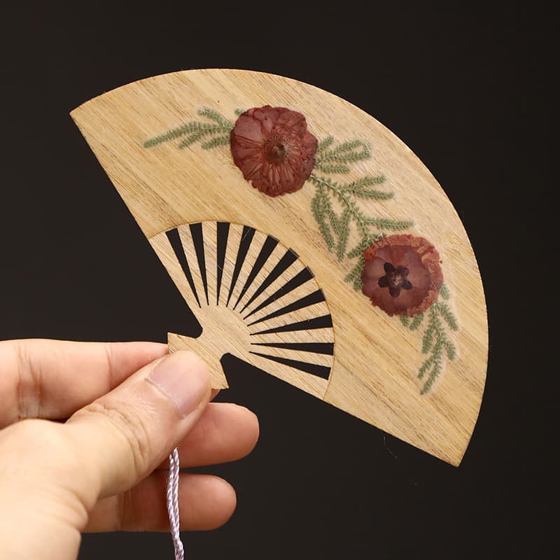 Bamboo handmade mini fan, antique round fan, bookmark fan, decorative photo accessories, banana fan folding fan