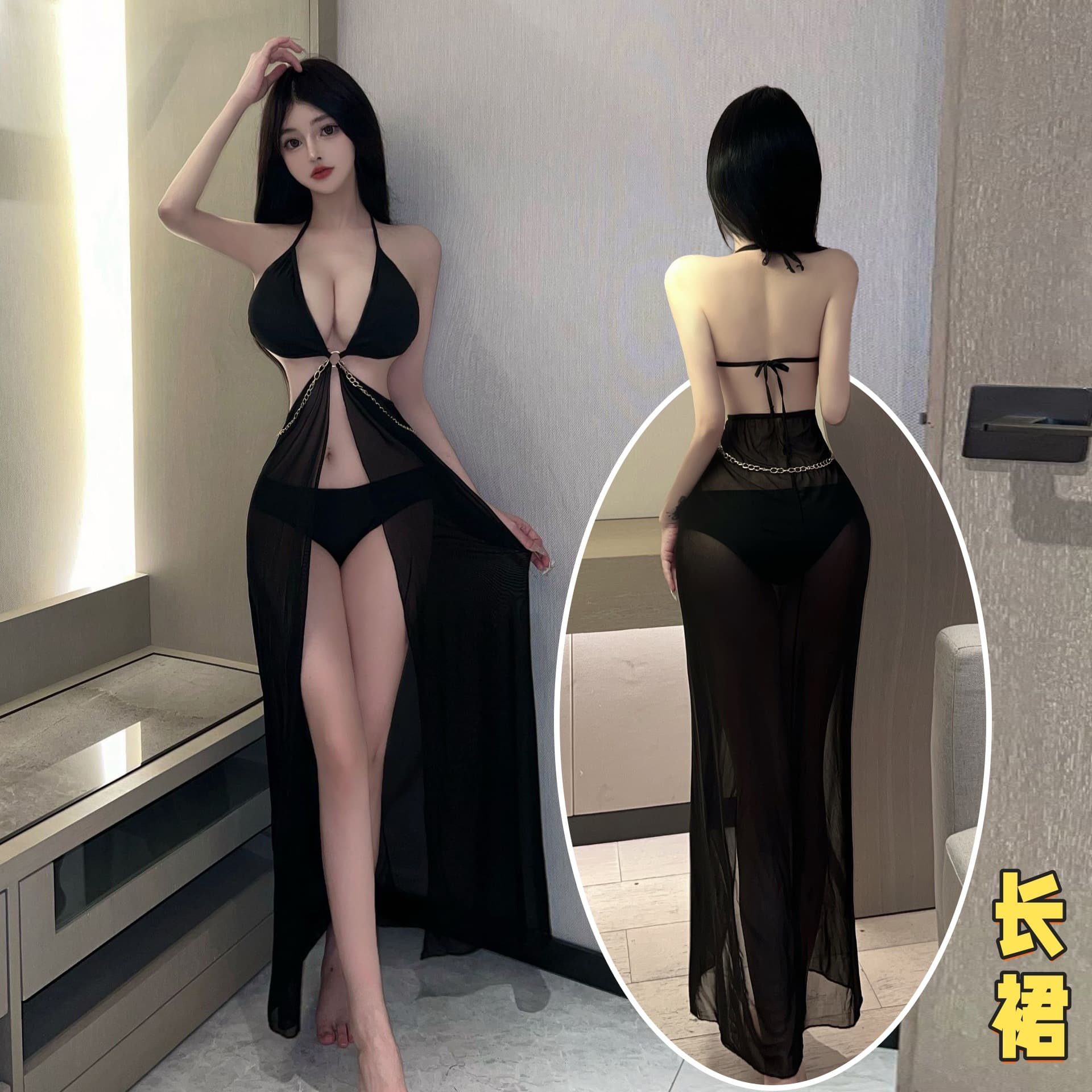 Sexy Lingerie Slim Fit Triangle One-Piece Swimsuit Stock European American Bikini Costume Nightclub One Piece