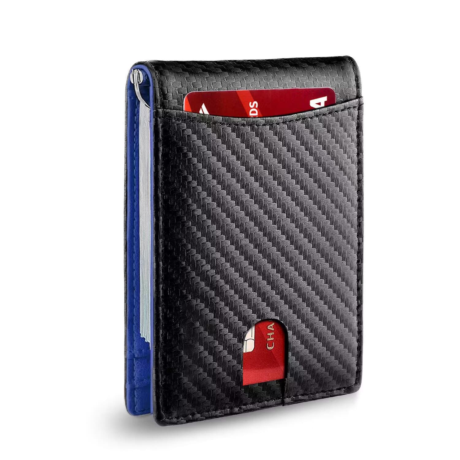 Amazon Wallet Multi-Card Slot Anti-Theft Money Clip Carbon Fiber Men's Wallet with Multiple Functions