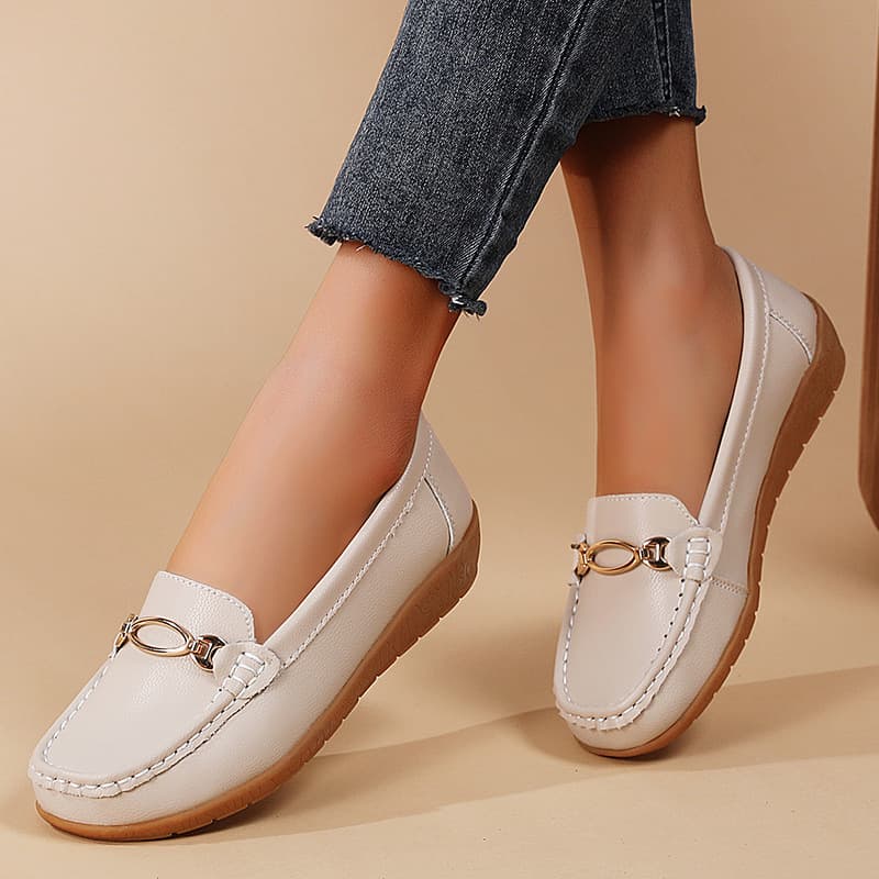 New Spring/Autumn Casual Shoes for Women, Versatile Mother Shoes, Non-Slip Soft Sole Loafers, Wedge Heel, Large Size Comfortable Women's Shoes