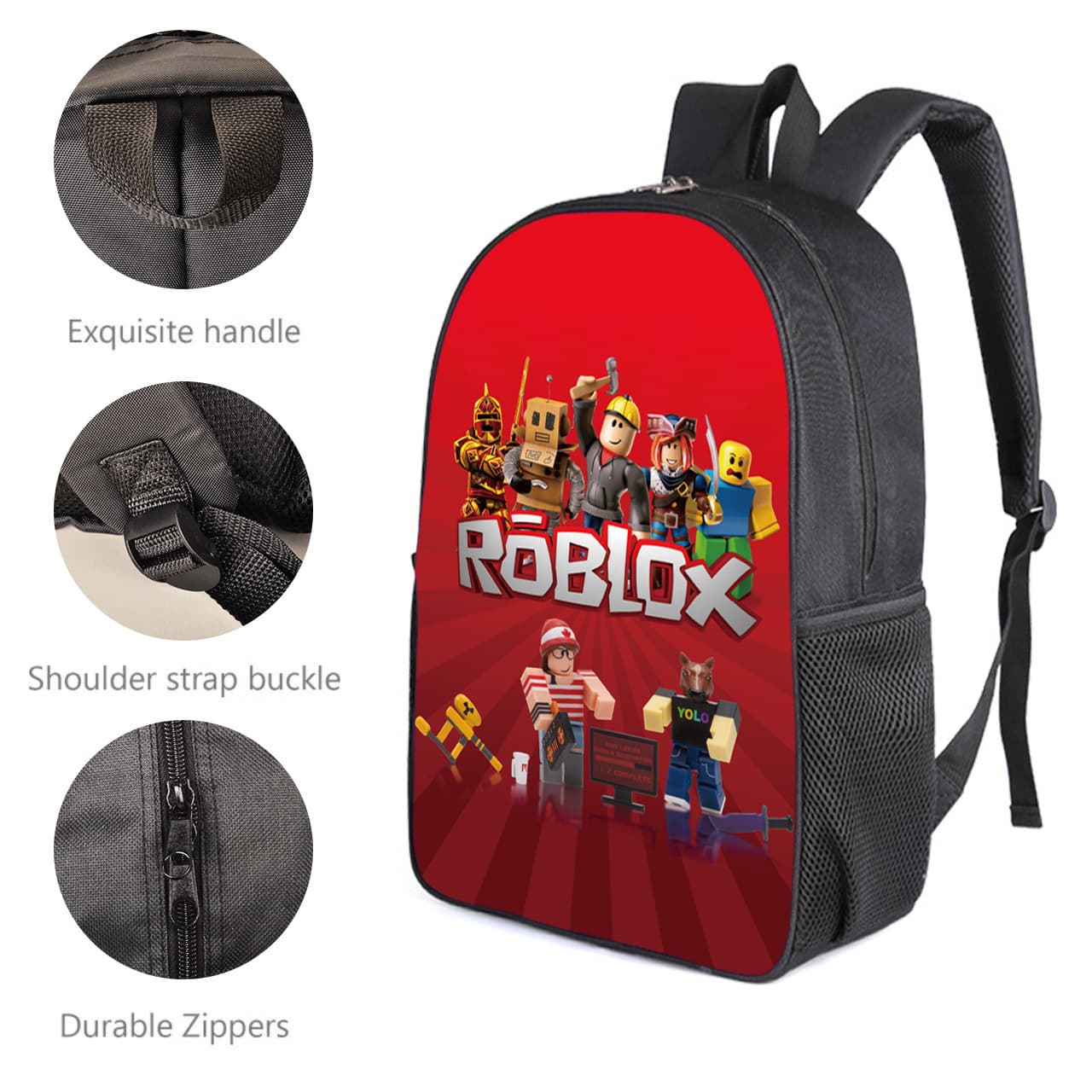Three-Piece School Bag Set: Anime Backpack for Primary and Secondary School Students, Pencil Case, Shoulder Bag, Lunch Bag, Drop Shipping Available