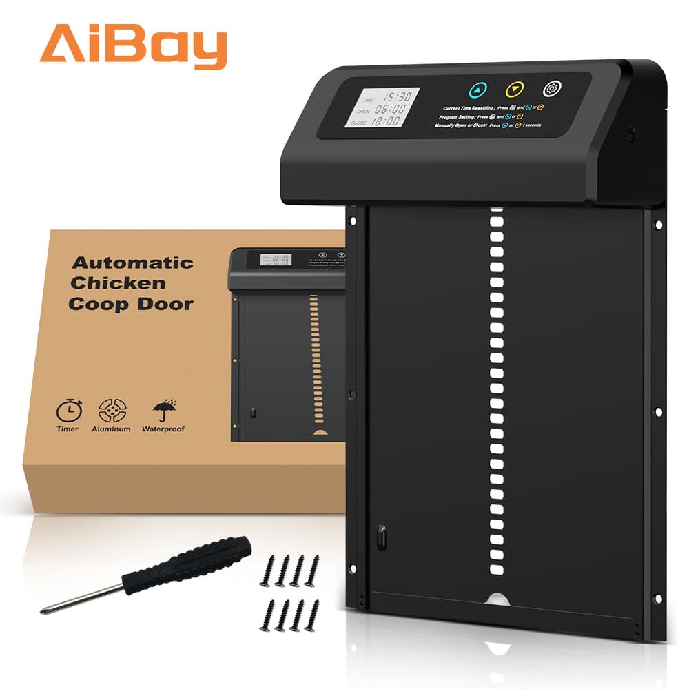 Cross-border hot selling electric chicken coop door household aluminum alloy chicken coop door intelligent automatic timed lifting chicken door
