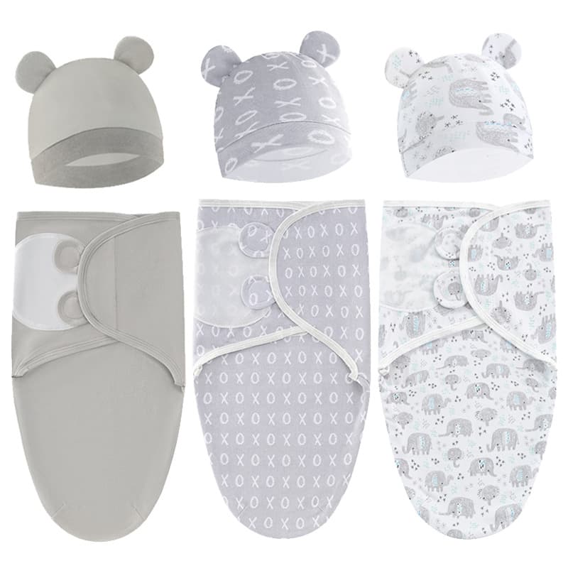 Newborn Swaddle Delivery Room Blanket Baby Spring Cocoon Sleep Sack 2-Piece Set Baby Wrap
