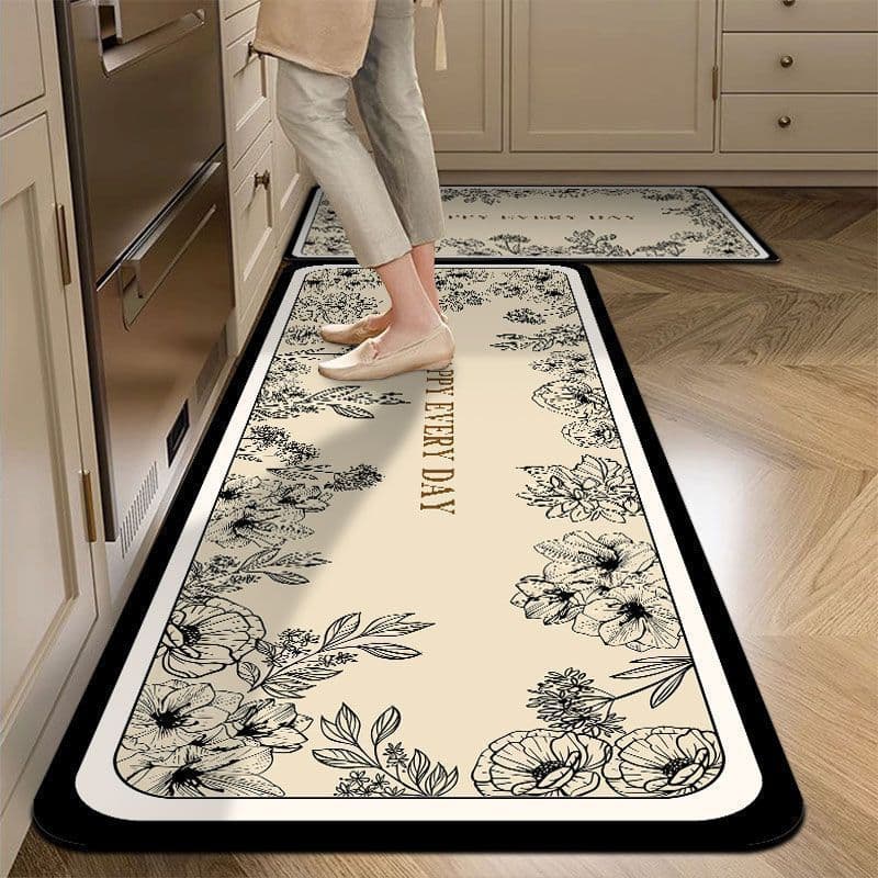 Nordic kitchen diatom mud floor mats, water-absorbent and quick-drying floor mats, household washable, wipeable, oil-absorbing soft diatom mud carpets