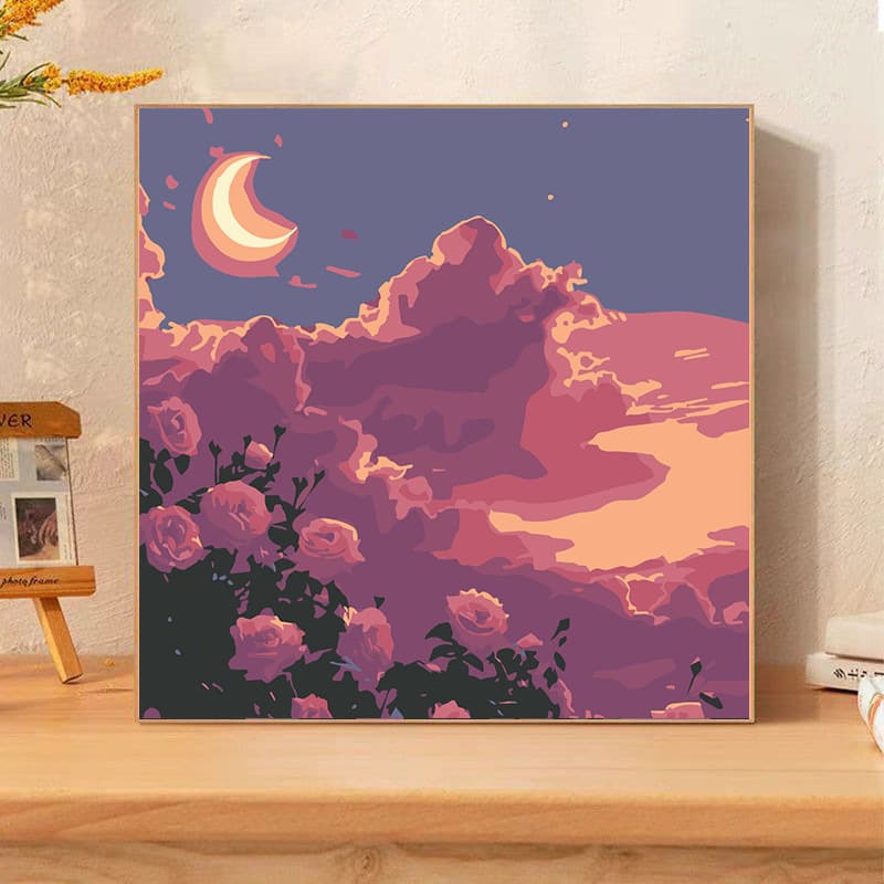 New Digital Oil Painting DIY Coloring Set for Kids, Cartoon Anime Paint-by-Numbers Craft Decorative Art for Living Room Wholesale
