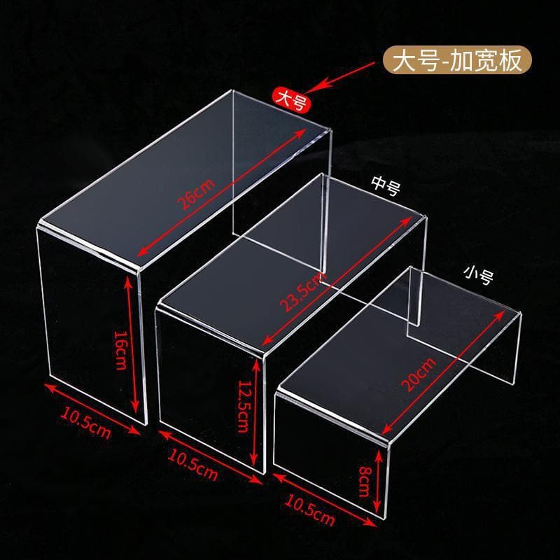 Acrylic Display Stand Riser Step Shelf for Figures, Blind Boxes, Shoes, Transparent Board Rack, Adult Shoes Display Stand, Kids Shoes