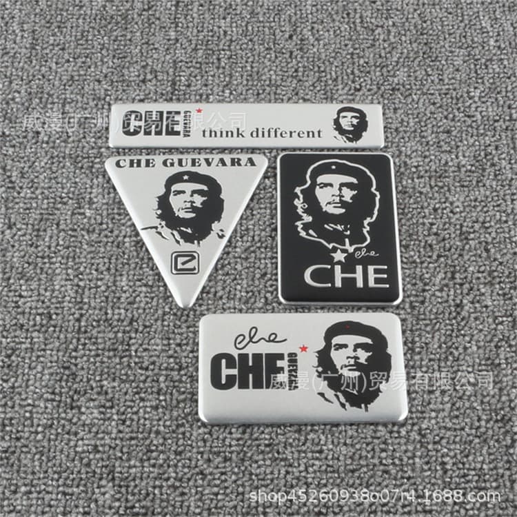Car Metal Scratch Cover Decorative Che Guevara 3D Stereoscopic Creative Custom Body Emblem Aluminum Badge