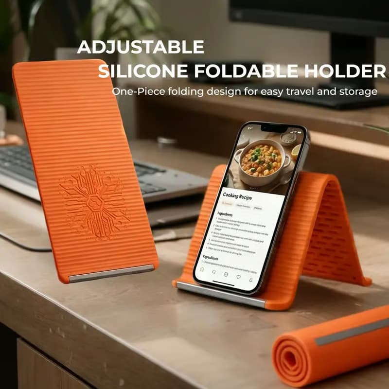 Cross-border mobile phone holder computer silicone desktop tablet notebook holder creative random folding deformation convenient mobile phone
