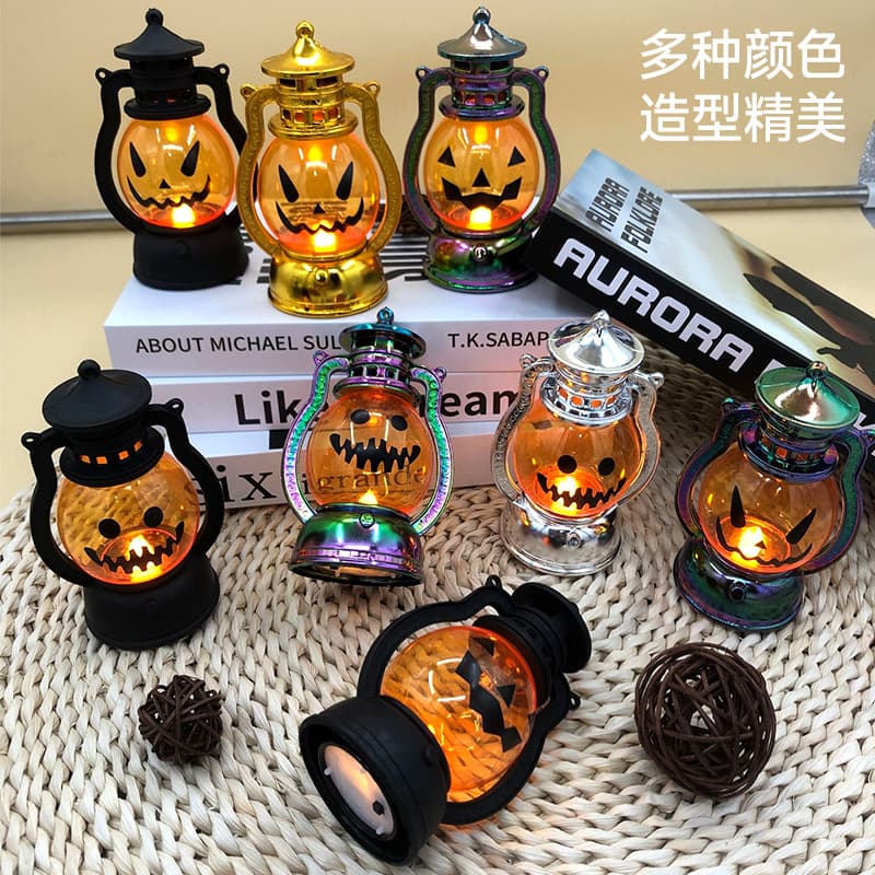 Pumpkin light Halloween ornament ghost lamp LED lighting ghost festival horror atmosphere party prop