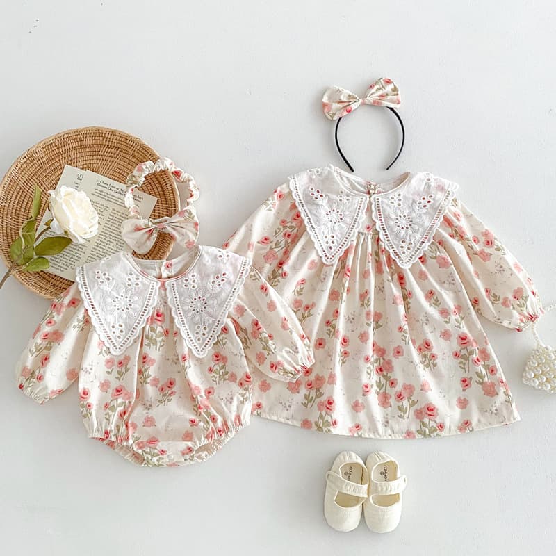 Spring Autumn Baby Girl Clothes Long Sleeve Onesie Korean Style Infant Outfit Bottom Covering Suitable for Crawling And Wearing