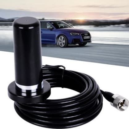 PL259 Mini Cannon UHF/VHF Dual-Band Antenna with PL259 Mini Suction Cup - Car Radio Antenna