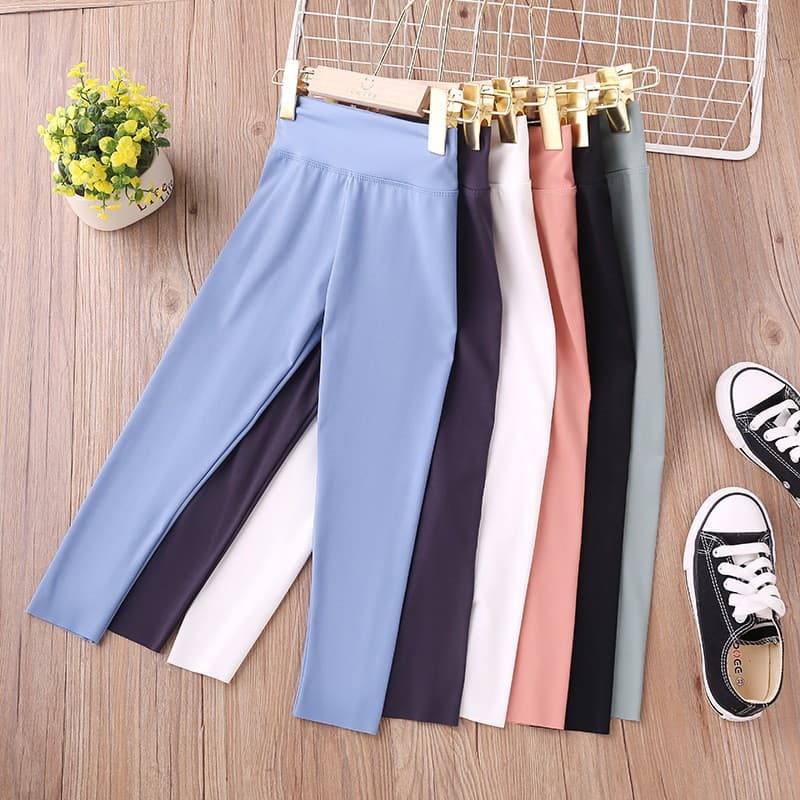 Girls Shark Pants Spring Autumn Kids Leggings Outer Wear Big Kids Barbie Pants Yoga Stretch Tight Pants High Waist