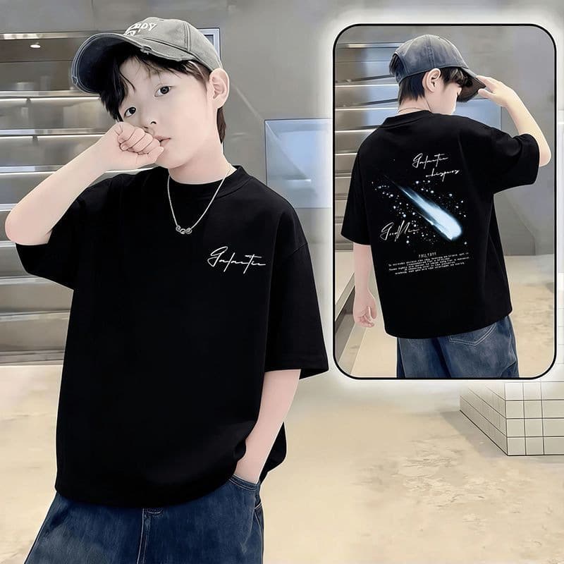 Boys' Summer Wear Short Sleeve T-Shirt Big Kids Clothes Summer Thin Baby Top 2026 New Style Boys Kids Clothing Summer