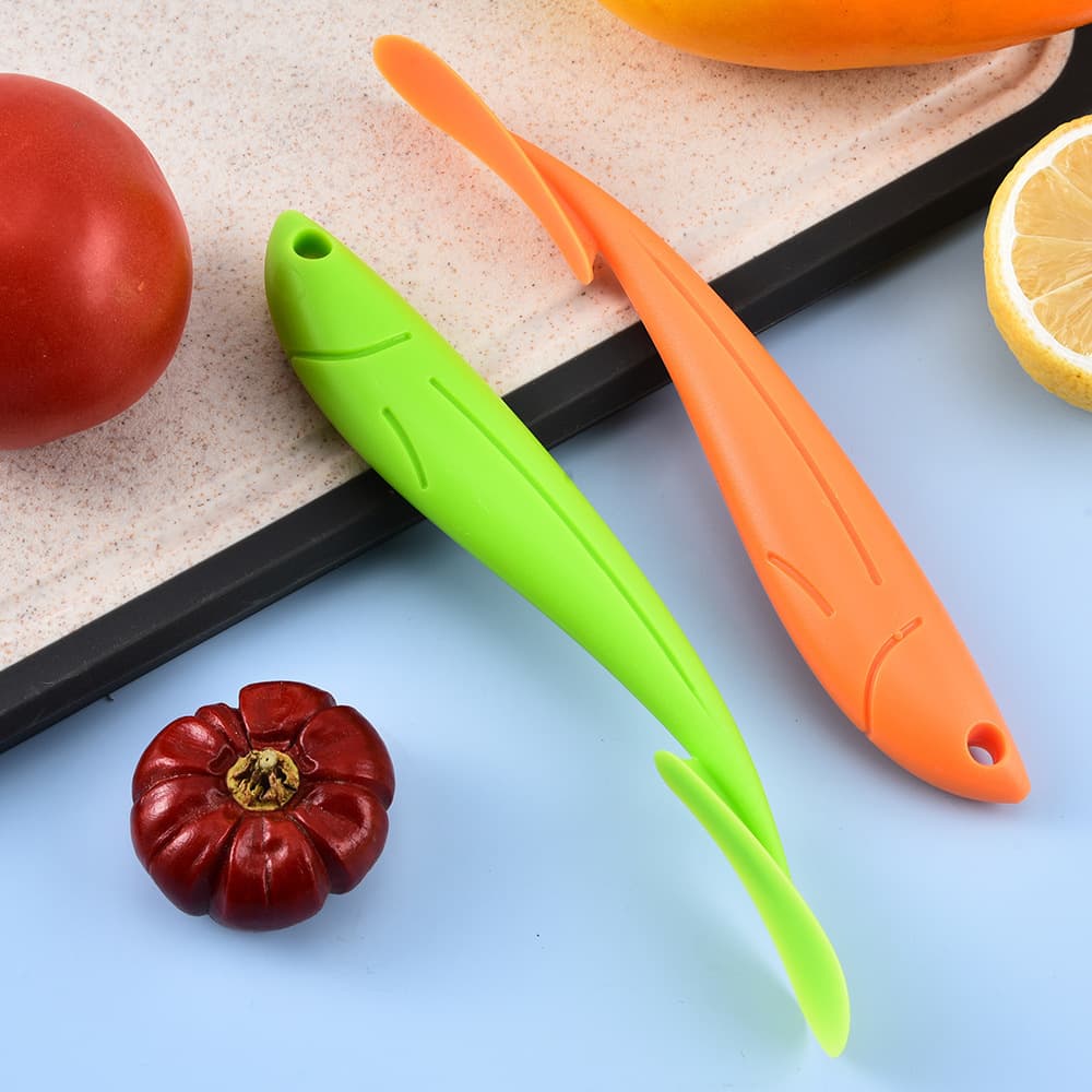 PP Material Orange Peeler and Knife, Pomelo and Citrus Skin Scoring Tool, All-purpose Peeler