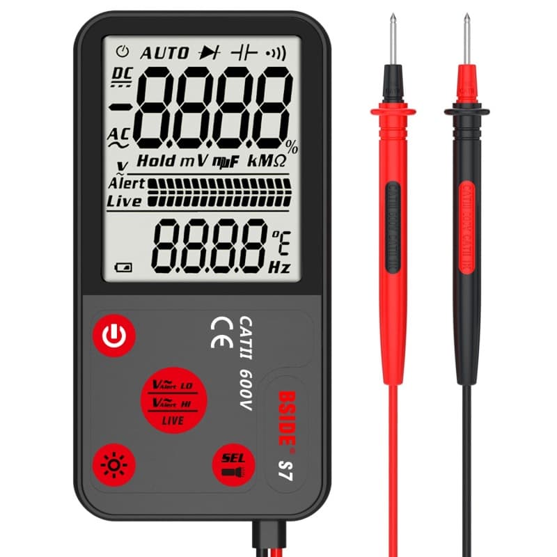 Ultra-Thin Large Screen Digital Smart Multimeter High Precision Charging Anti-Burn Electrician Repair Home Multi-Function Universal Meter