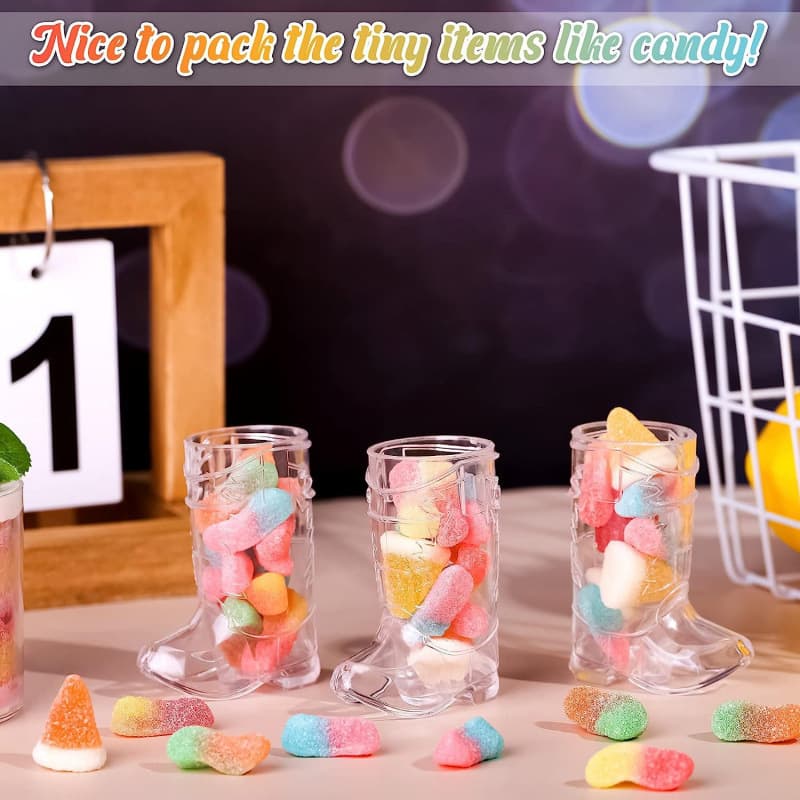 In Stock Cowboy Boot Plastic Wine Glass Western Cowboy Theme Party Beverage Clear Shot Glass Bachelorette Party Supplies